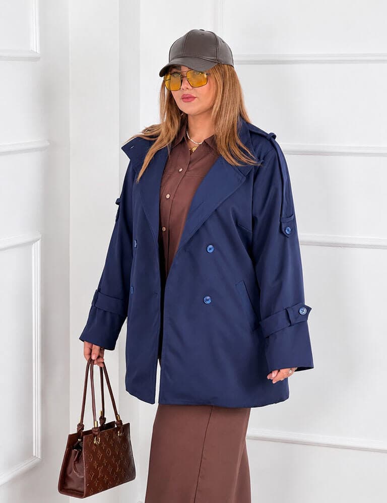 بارانی کوتاه ضد آب زنانه الیسا کد : 79224 — تصویر ۳