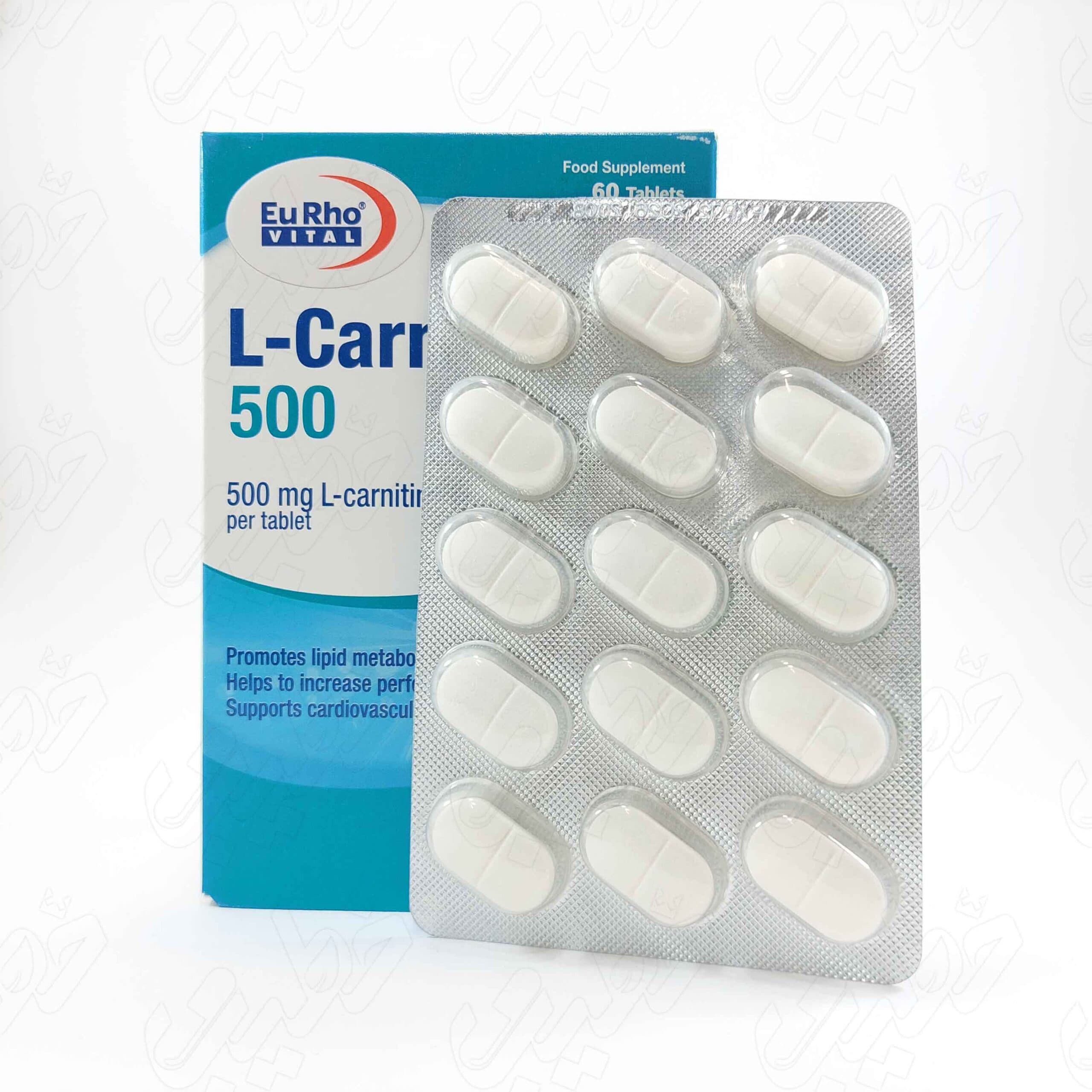 قرص ال کارنیتین 500میلی گرمی 60عددی یوروویتال — تصویر ۳