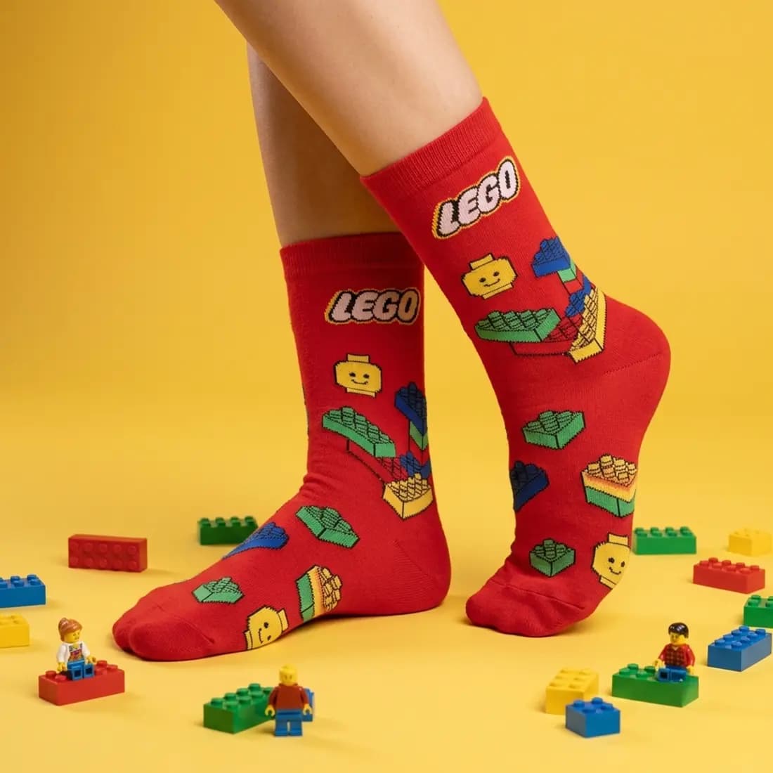 جوراب لگو Lego مدل قرمز