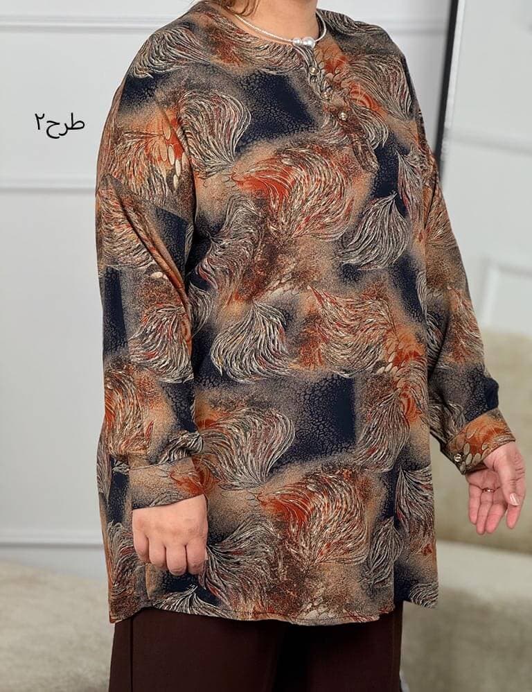 شومیز گلدار شبنم کد : 39650 — تصویر ۴