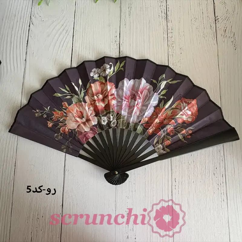 باد بزن مجلسی گلدار — تصویر ۶