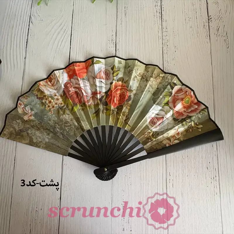 باد بزن مجلسی گلدار — تصویر ۲