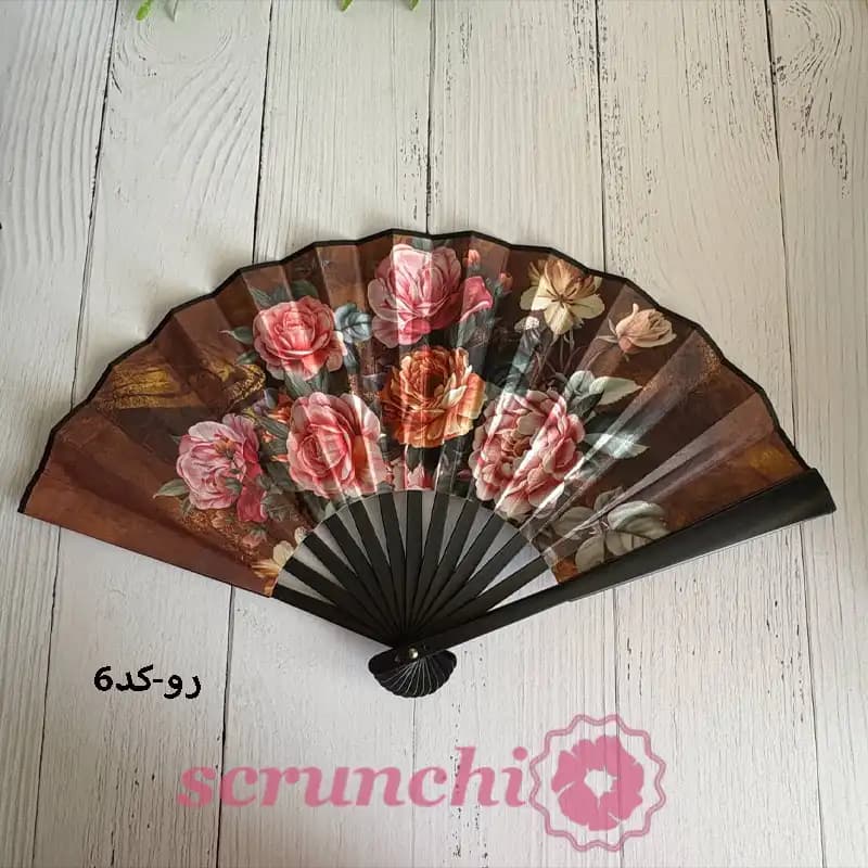باد بزن مجلسی گلدار — تصویر ۸