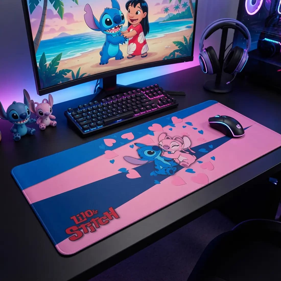 ماوس پد گیمینگ لیلو و استیچ مدل 2 Lilo & Stitch
