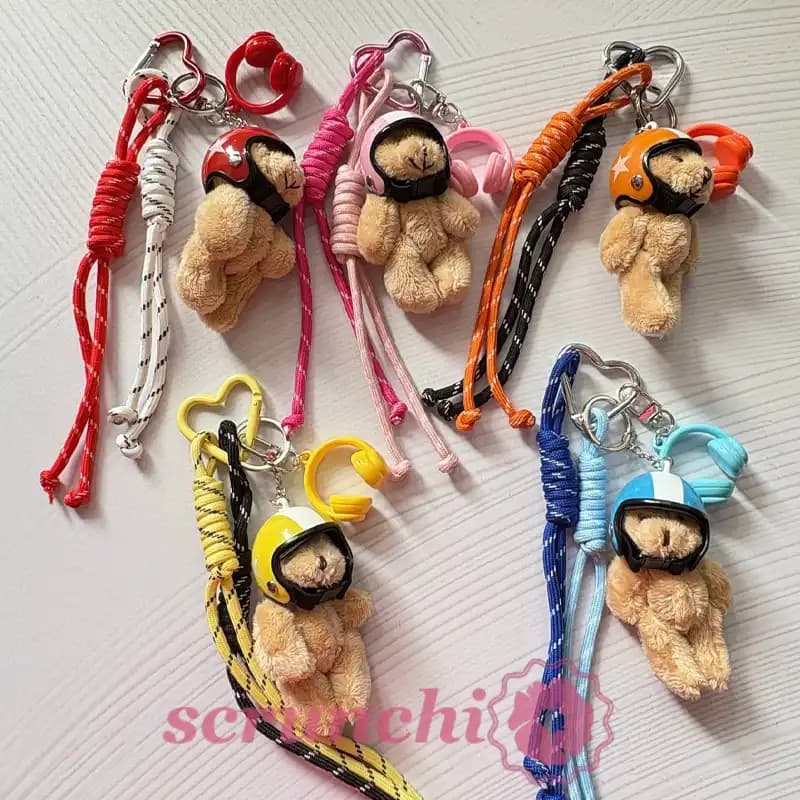چارم بگ تدی کاسکت دار وارداتی