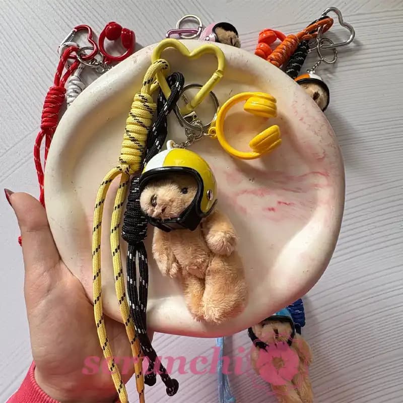 چارم بگ تدی کاسکت دار وارداتی — تصویر ۲