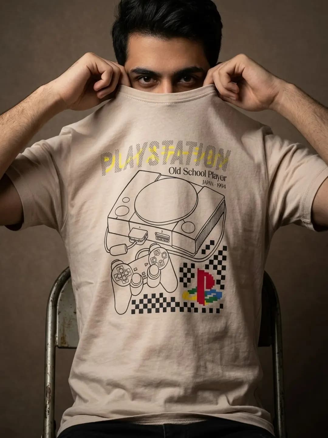 تیشرت خاکی رترو پلی استیشن Playstation Retro
