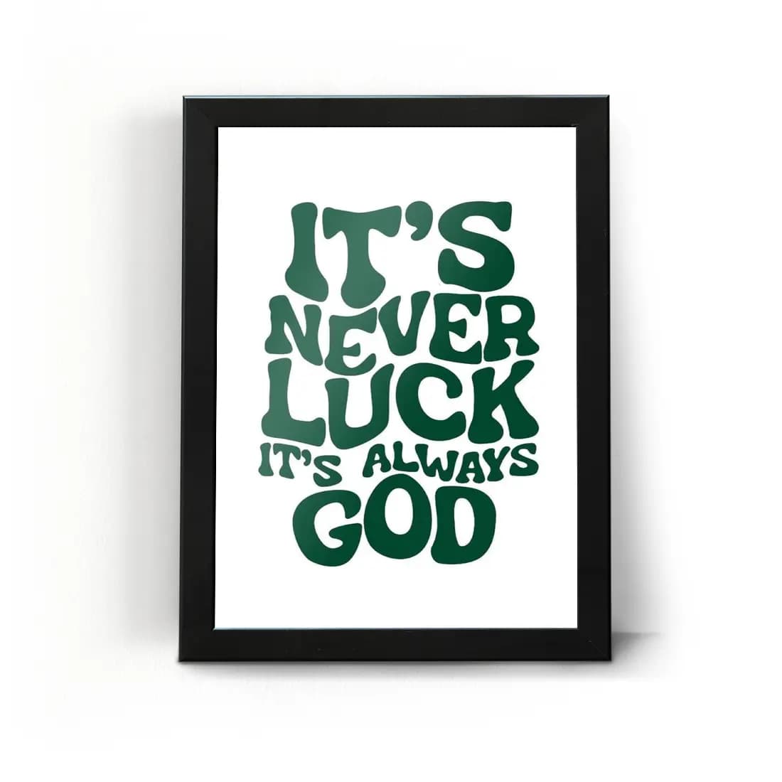تابلو قاب هرگز شانس نبوده خدا بوده Its Never Luck