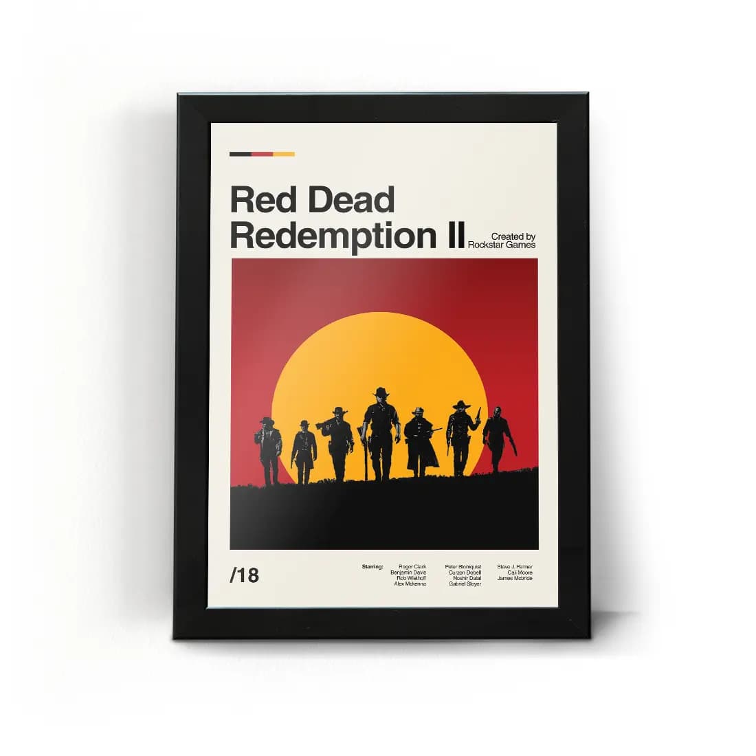 تابلو قاب رد دد ردمپشن طرح 14 Red Dead Redemption