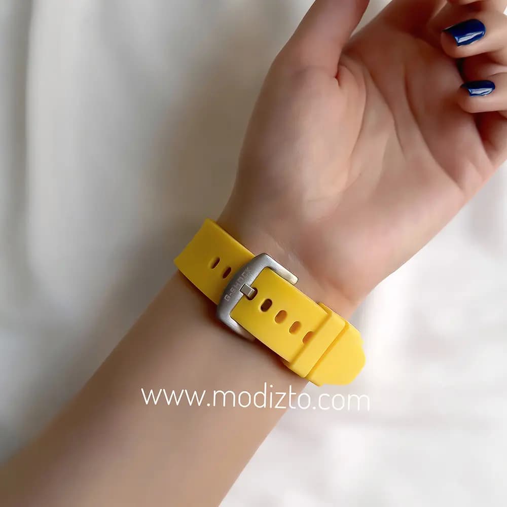 ساعت مچی کاسیو جی شاک پمپی مدل GA-2100 بند زرد — تصویر ۶