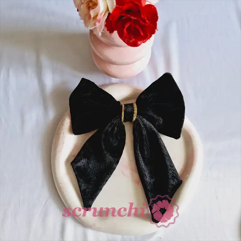 گیره فرانسه مخمل مشکی