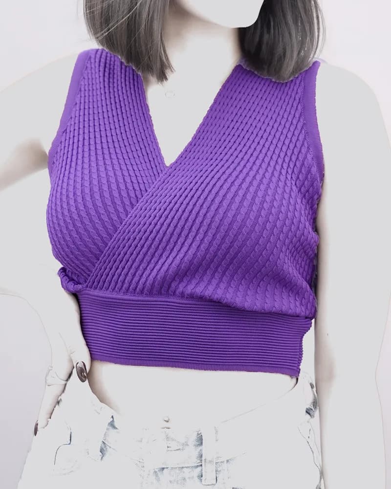 تاپ زنانه مدل ضربدری کدKCR0017