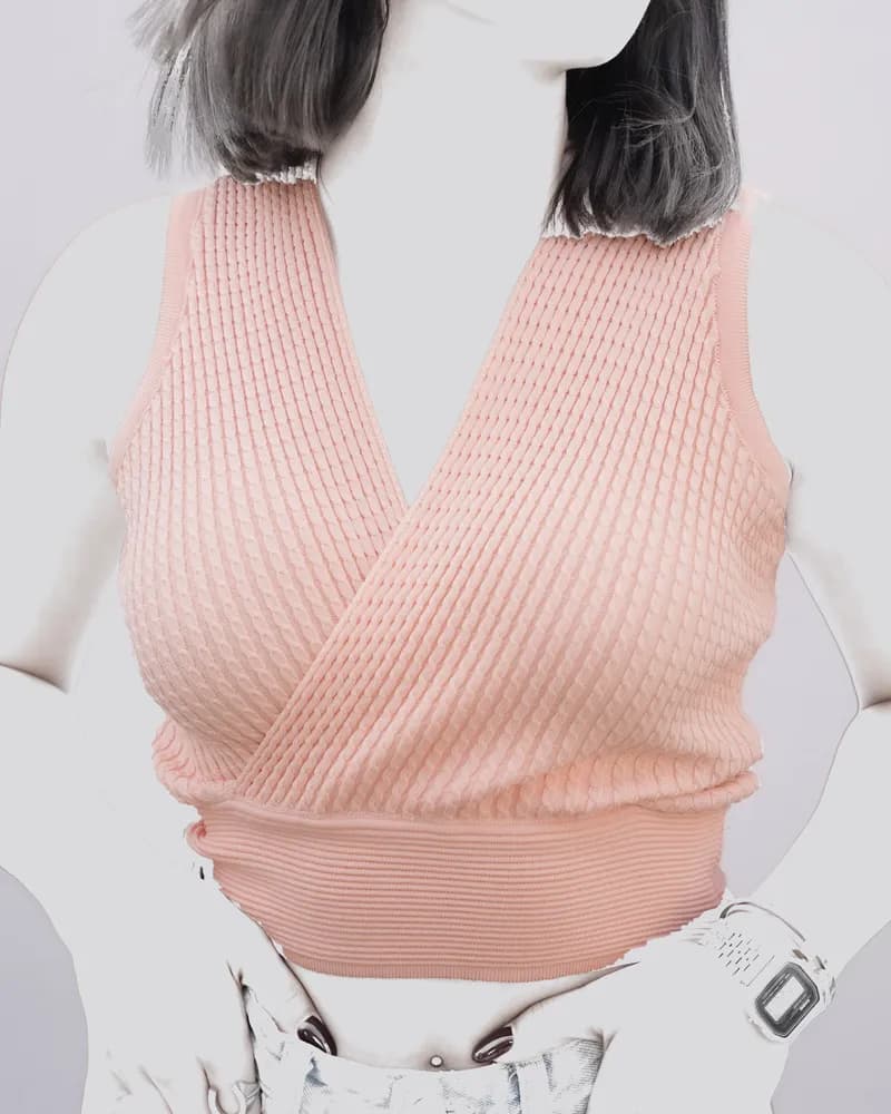 تاپ زنانه مدل ضربدری کدKCR0017 — تصویر ۶