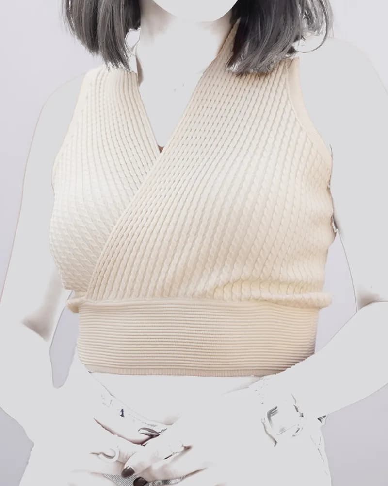 تاپ زنانه مدل ضربدری کدKCR0017 — تصویر ۸