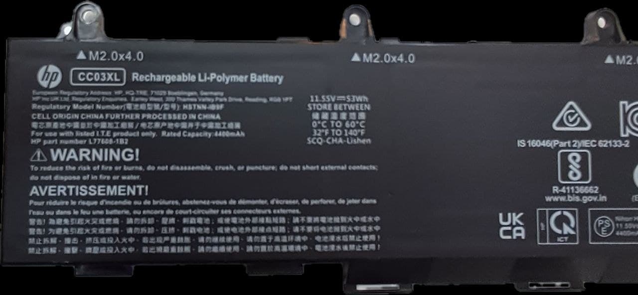 باتری اورجینال استوک 3 سلولی CC03XL لپ تاپ اچ پی Elitebook 830 840 G7 G8