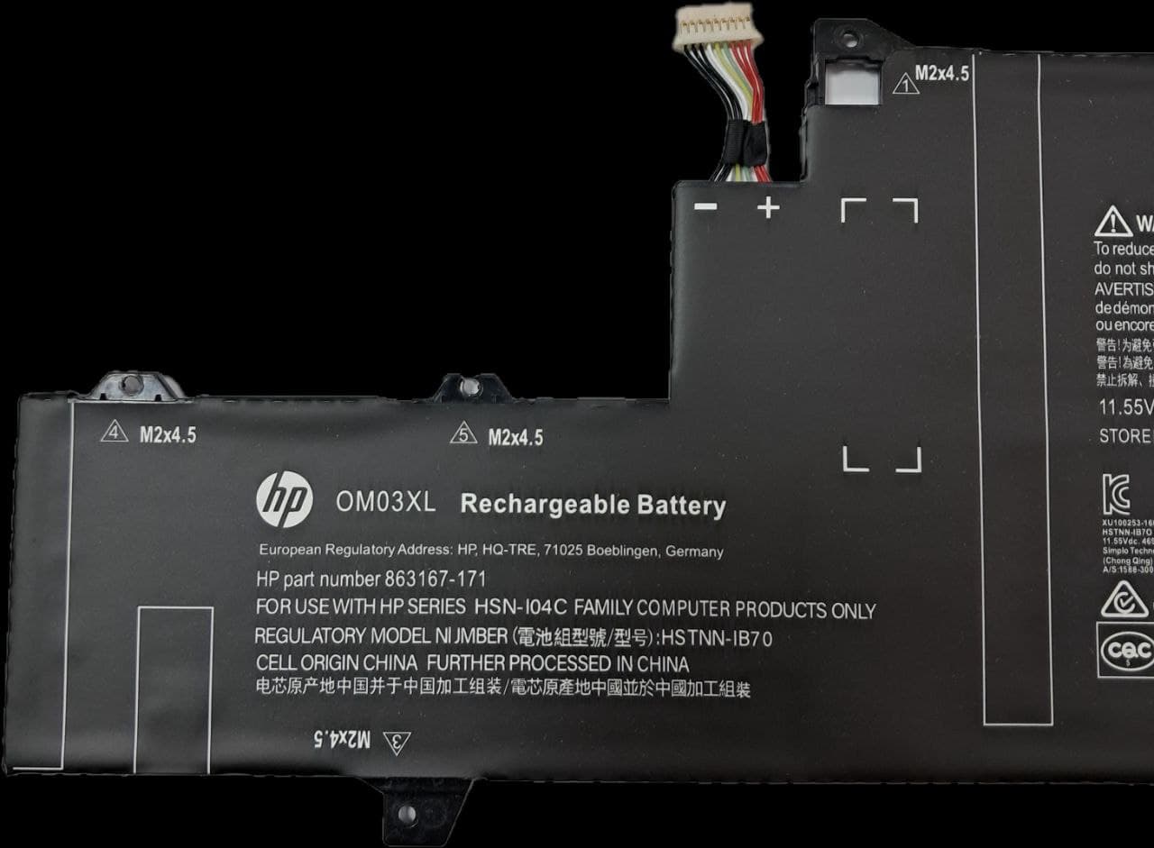 باتری اورجینال لپ تاپ اچ پی Pn: OM03XL) EliteBook X360 1030 G2 3Cells)