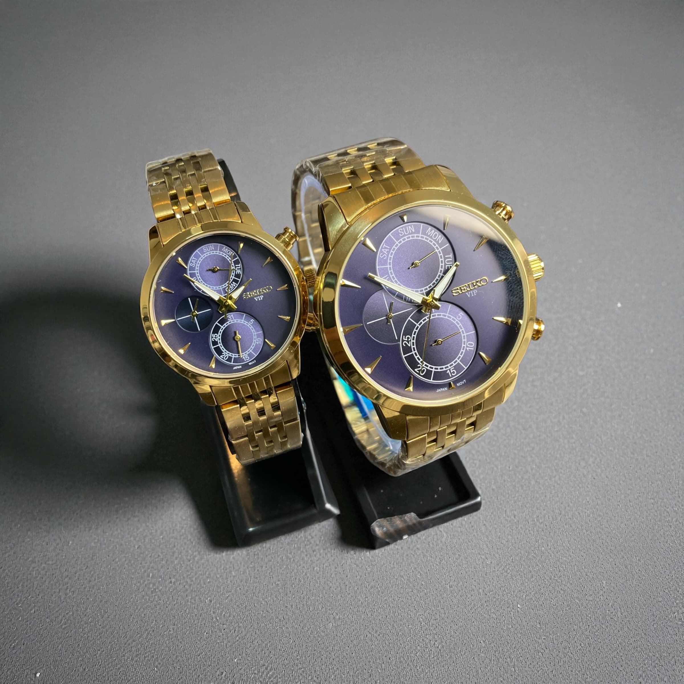ساعت سیکو فول استیل کرونوگراف طلایی SEIKO