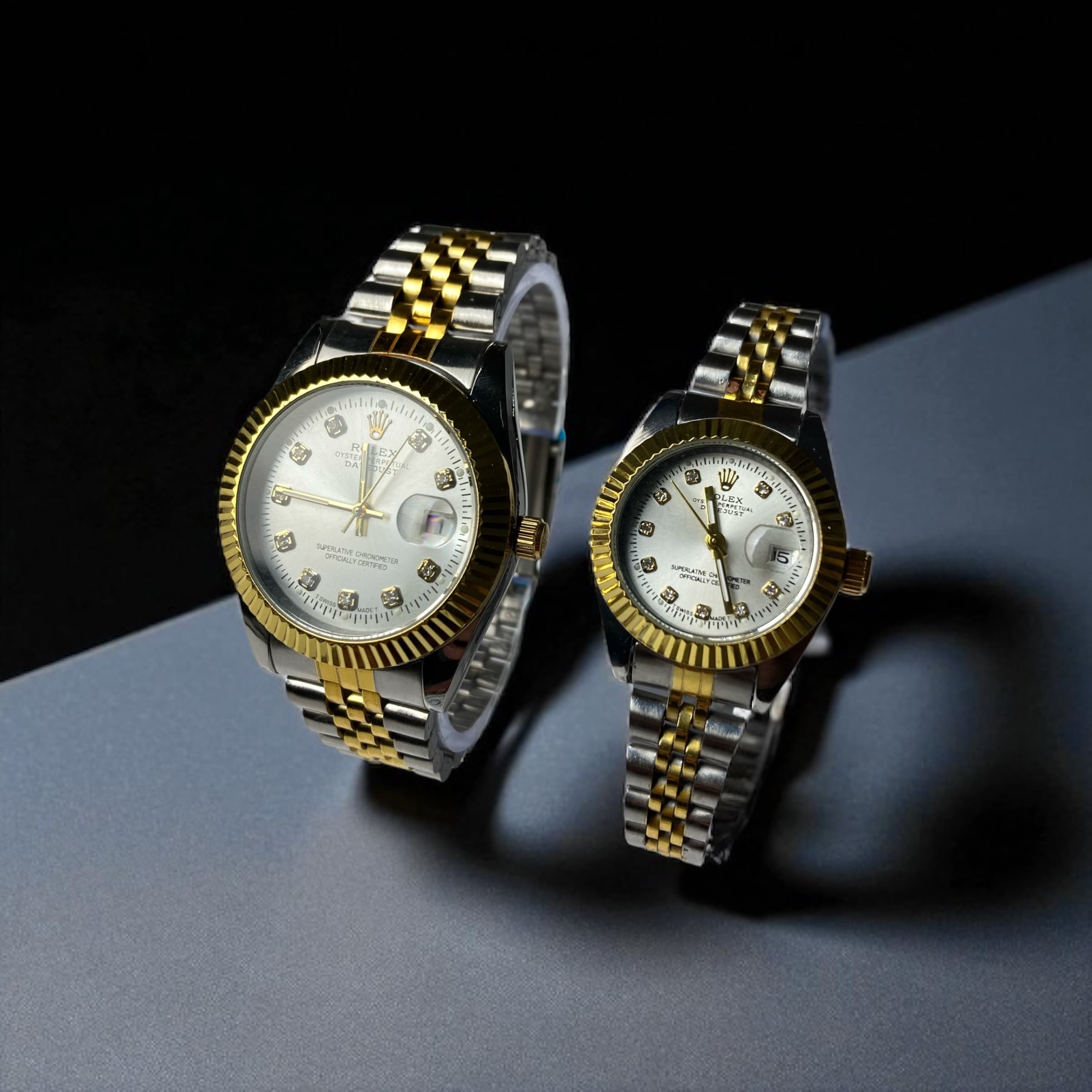 ست رولکس LADY DATEJUST طلایی استیل تاریخ دار — تصویر ۲