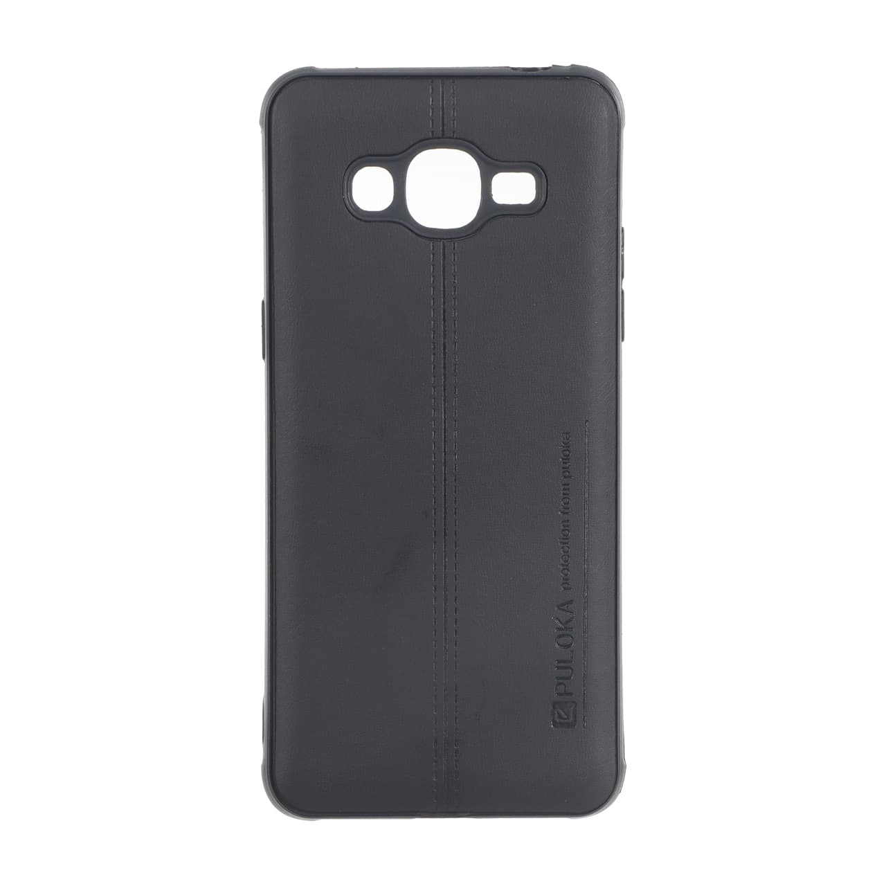 قاب Puloka طرح چرم دوخت دار محافظ لنزدار Samsung Galaxy J2 Prime / G530 / Grand Prime – مشکی