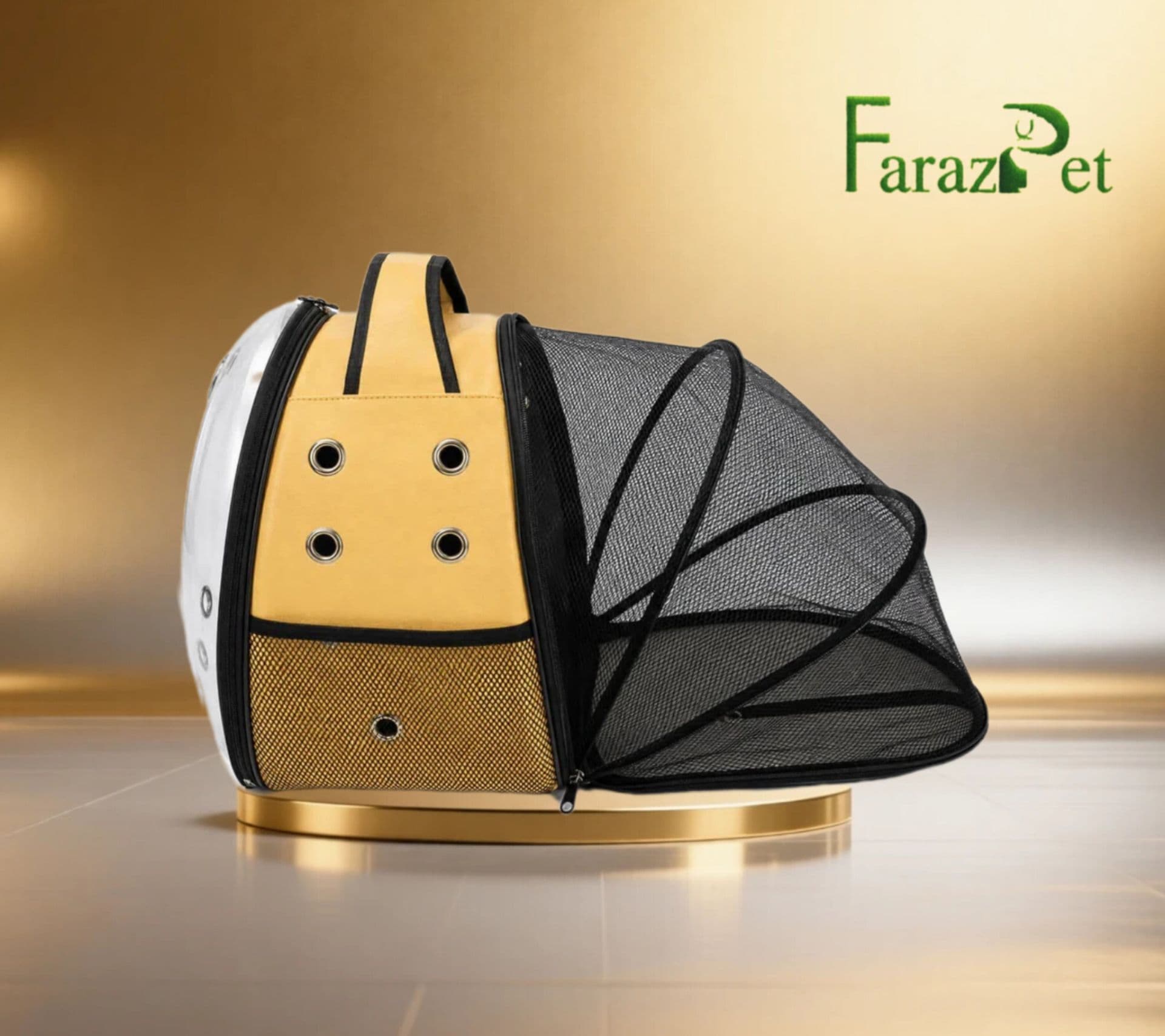 کوله حمل پارکدار سگ و گربه و پرنده بزرگ چرمی — تصویر ۵