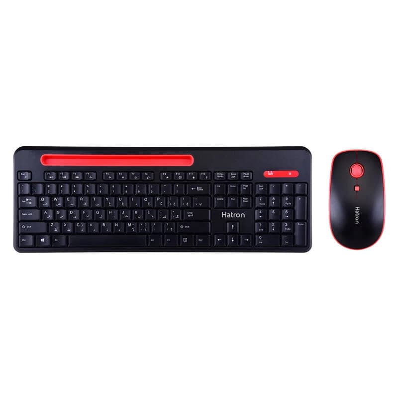 کیبورد و ماوس بی سیم هترون مدل HKCW135، سوییچ ممبران، Full-Size — تصویر ۲