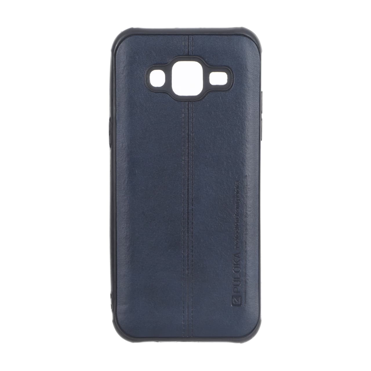 قاب Puloka طرح چرم دوخت دار محافظ لنزدار Samsung Galaxy J5 (2015) / J500 – سرمه ای