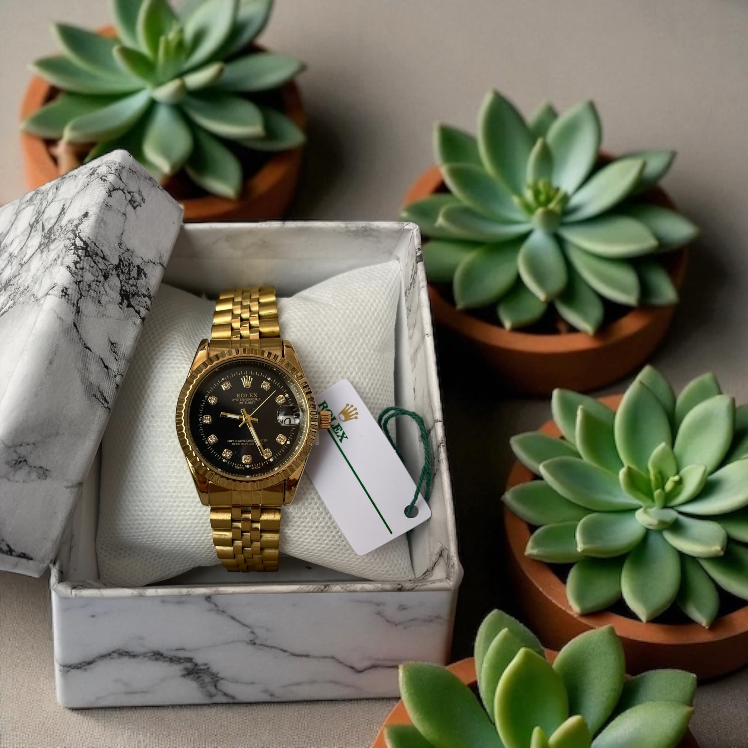 ساعت زنانه رولکس lady datejust (طلایی) — تصویر ۳