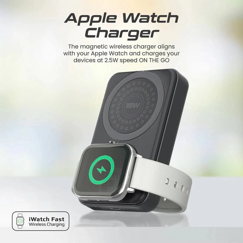 پاوربانک بیسیم 3 در 1 پرومیت مدل POWERMAG-TRIO.BLACK به ظرفیت 10000 میلیآمپر ساعت — تصویر ۸