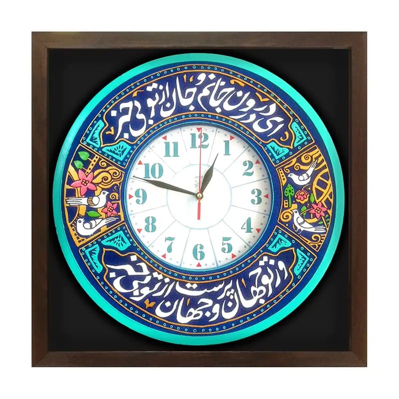 لوح نقش برجسته ساعت طرح ای در درون جانم