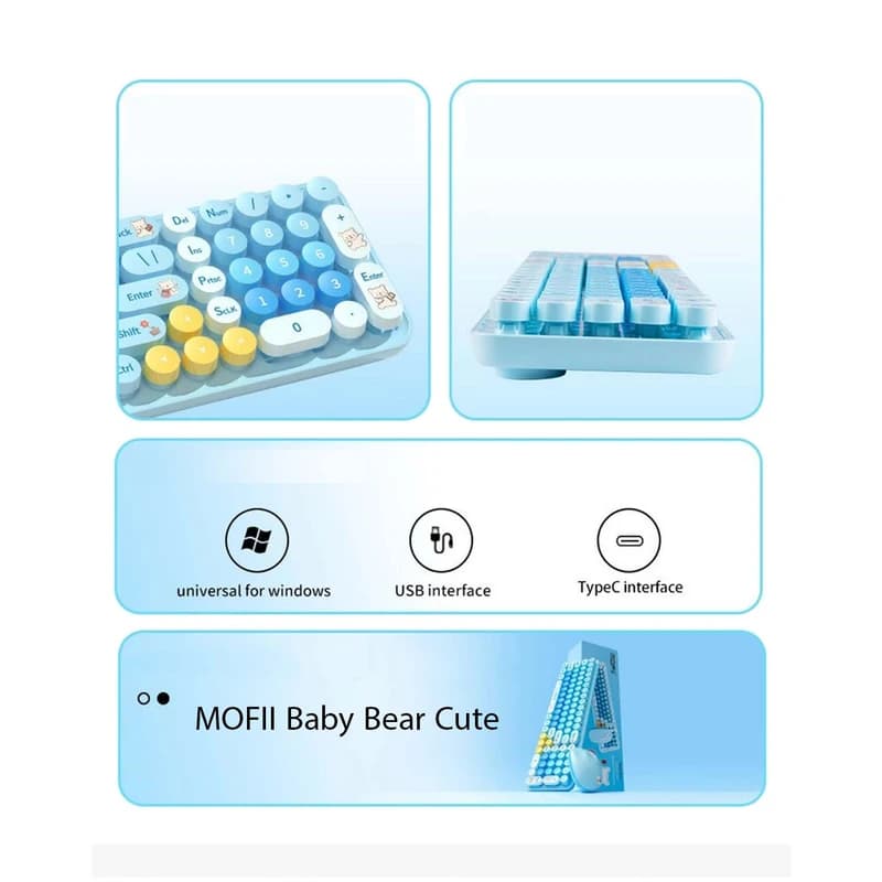 کیبورد و ماوس MOFii Baby Bear Wireless -Full size — تصویر ۷