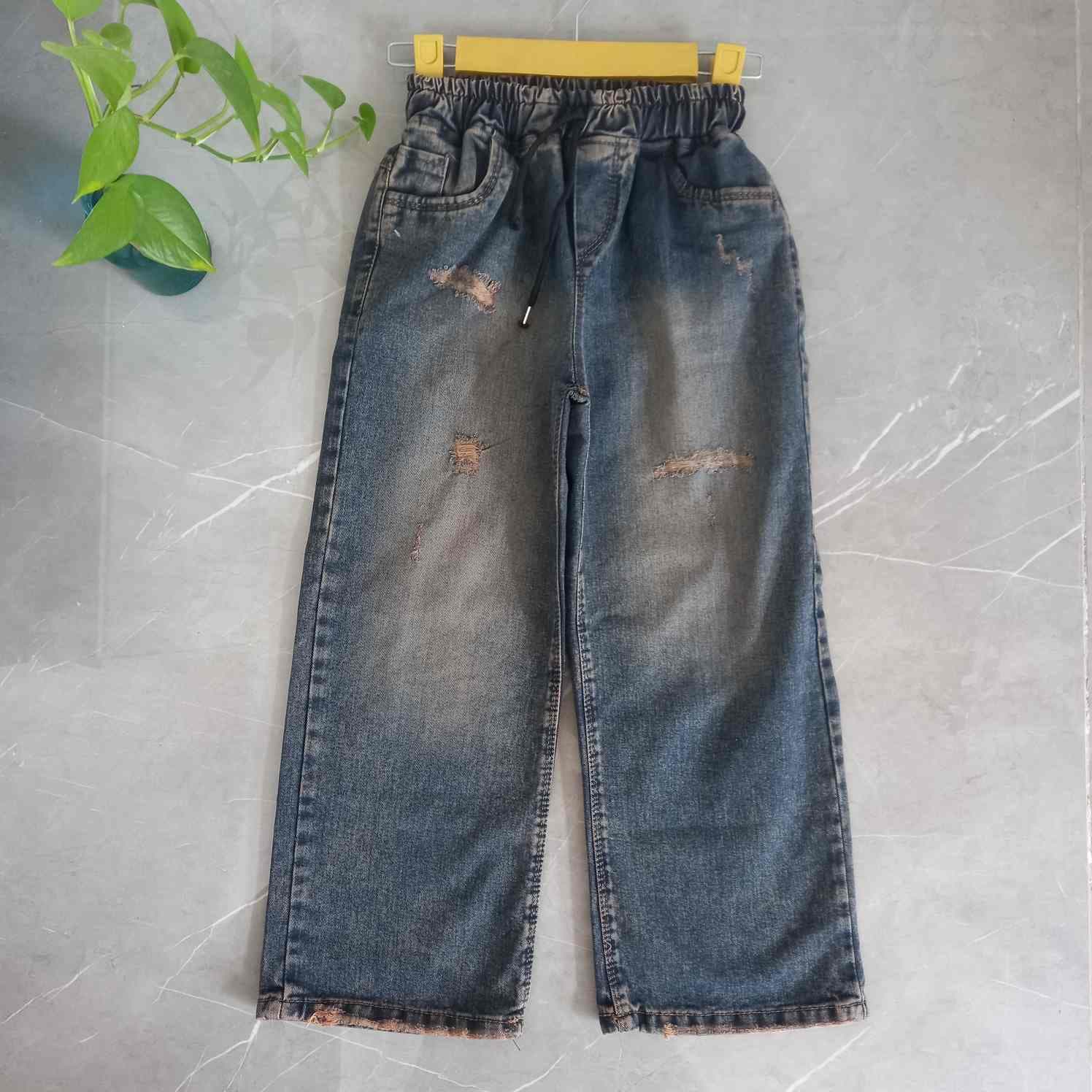 شلوار دخترانه بگ جین سایز 80تا105 K1006100 — تصویر ۲