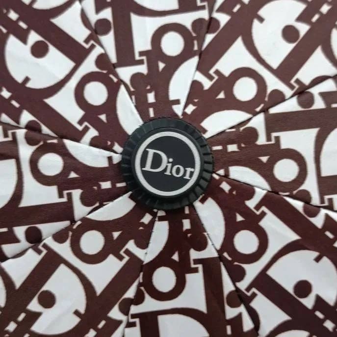 چتر اتوماتیک دیور Dior ضد باد با پارچه نانو و جعبه کادویی — تصویر ۴