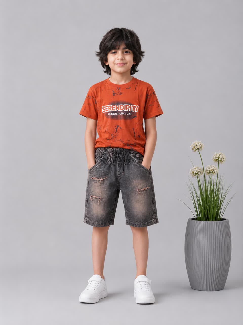شلوارک بچگانه جین نسکافه ای سایز 55تا100 کد2006092