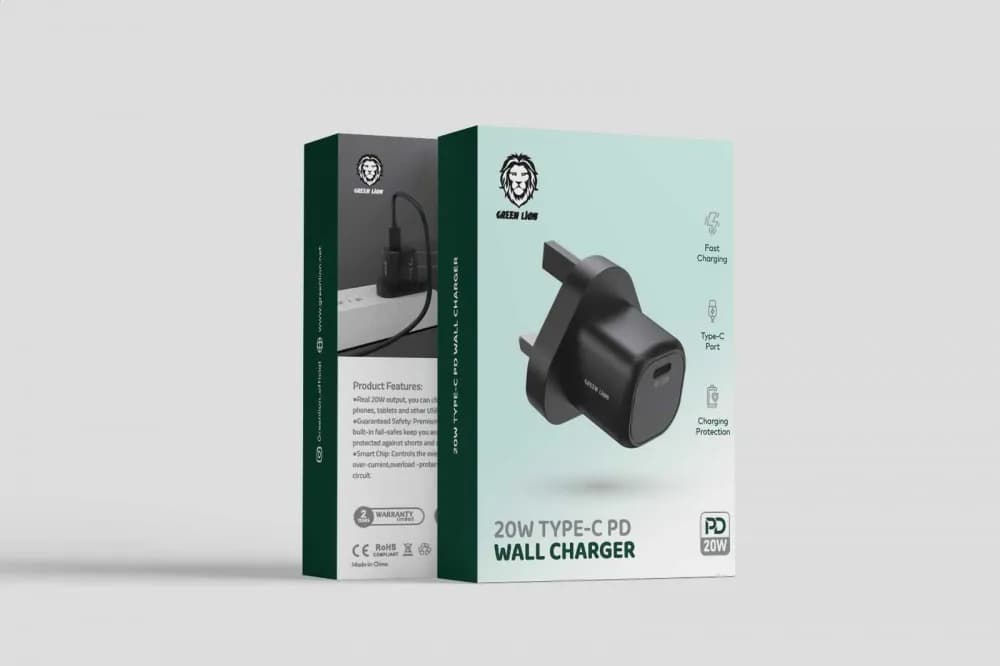 آداپتور وال فست شارژ برند گرین لاین 20وات PD