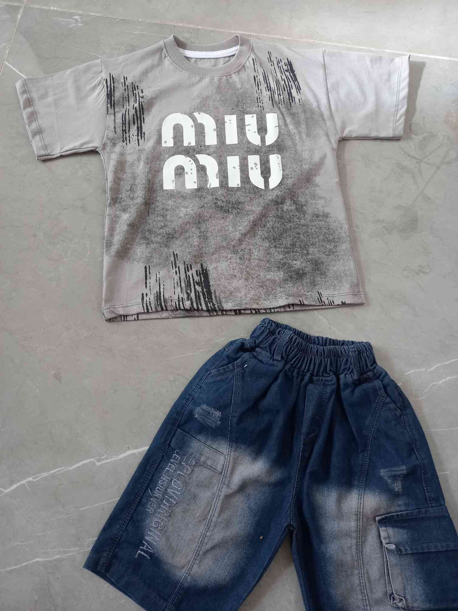 تیشرت شلوارک بچگانه MIU MIU سایز50تا65 کد 2005028 — تصویر ۸