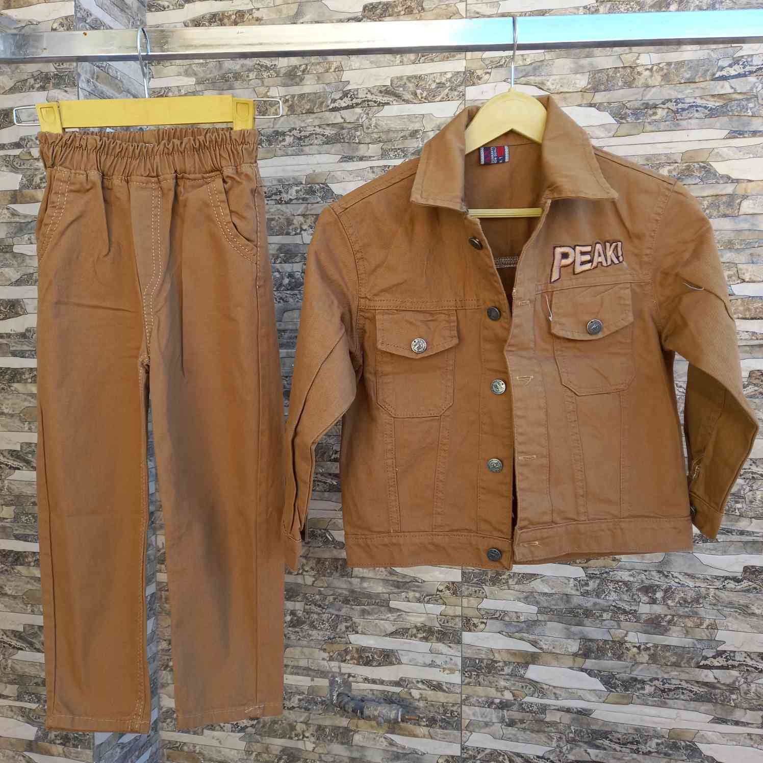 کت شلوار پسرانه کتان اسپرت سایز 50تا65 کد 2001007 — تصویر ۲