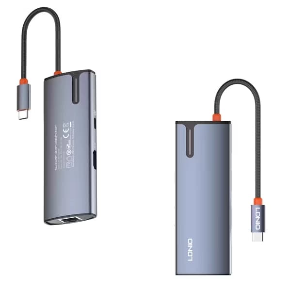 هاب 6 پورت تایپ سی الدینیو LDNIO DS-16H توان 100 وات — تصویر ۳