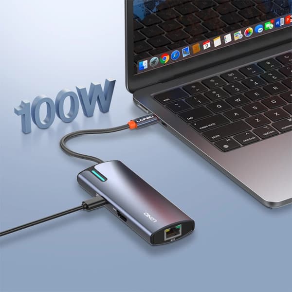 هاب 6 پورت تایپ سی الدینیو LDNIO DS-16H توان 100 وات — تصویر ۸