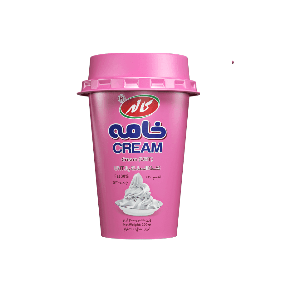 خامه 200 گرمی لیوانی کاله در بسته 20 عددی