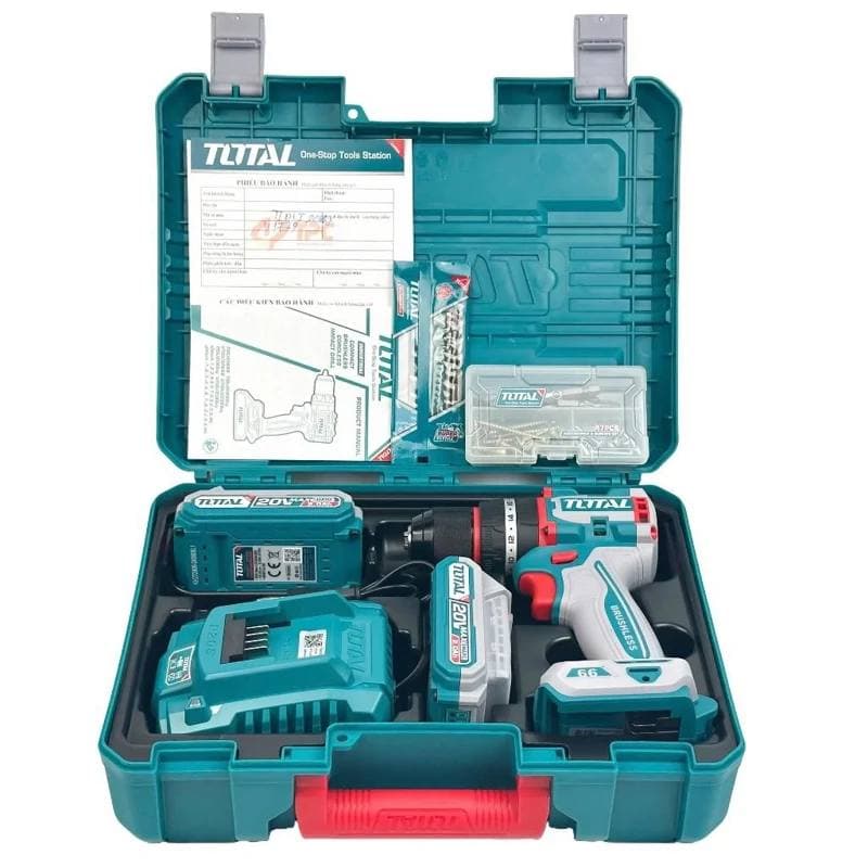 دریل شارژی با قدرت ۲۰ ولت و ۶۶ نیوتن توتال TDLI20668 — تصویر ۳