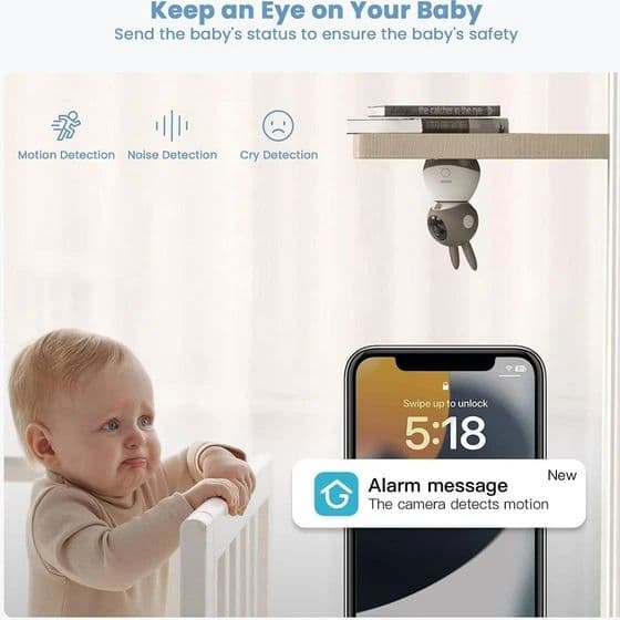 دوربین و مونیتور امنیتی کودک برند ieGeek Baby 1T — تصویر ۵