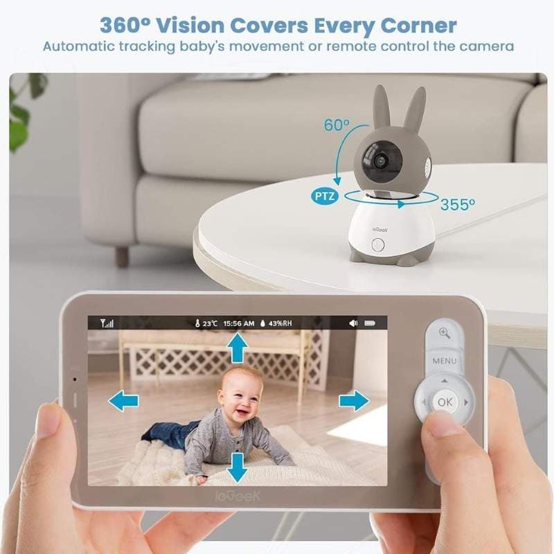 دوربین و مونیتور امنیتی کودک برند ieGeek Baby 1T — تصویر ۶