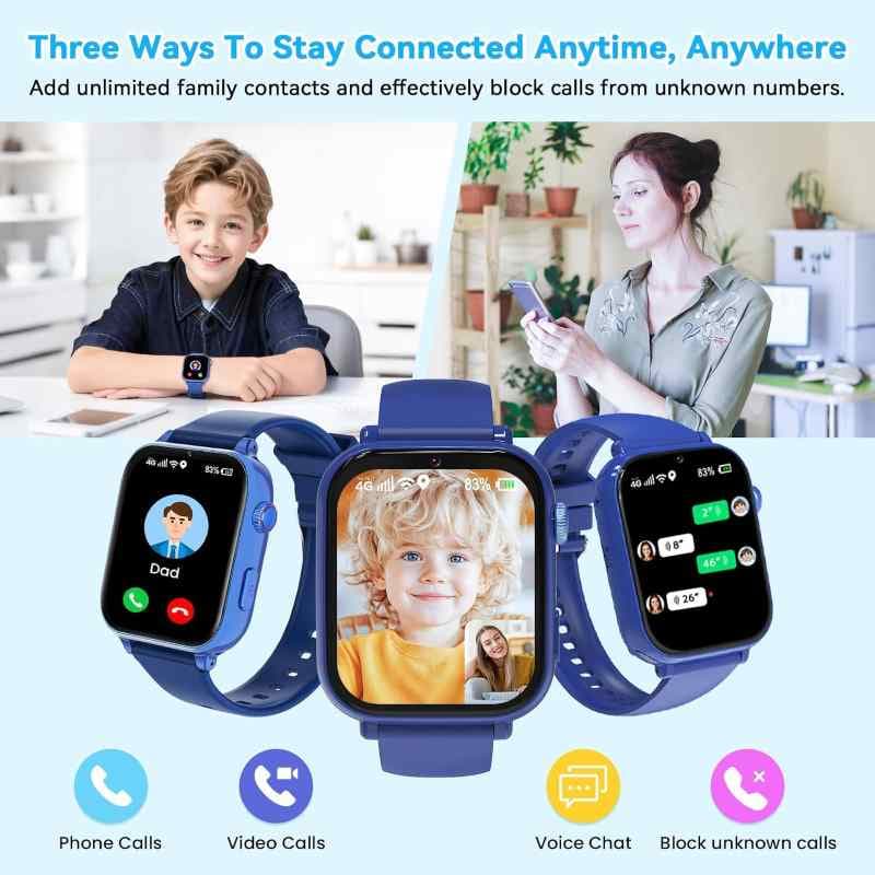 ساعت هوشمند OKYUK T45 کودکان 4G GPS — تصویر ۵