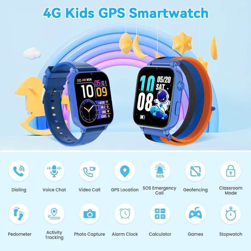 ساعت هوشمند OKYUK T45 کودکان 4G GPS — تصویر ۲