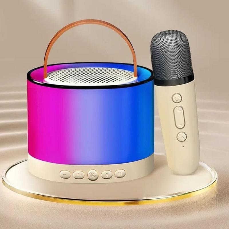 اسپیکر بلوتوثی کوچک Fusion Tunes مدل K52 همراه میکروفون تکی کارائوکه بی‌سیم