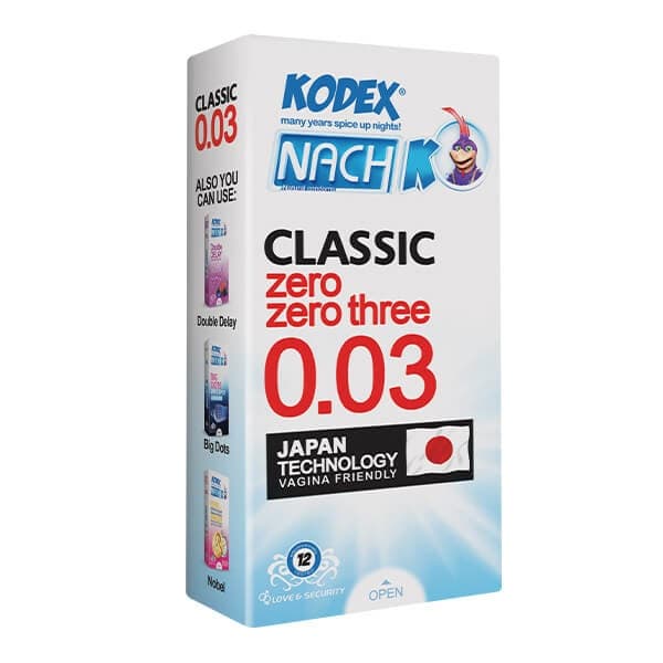 کاندوم نازك کدکس مدلClassic Zero Three 0.03 بسته 10 عددی