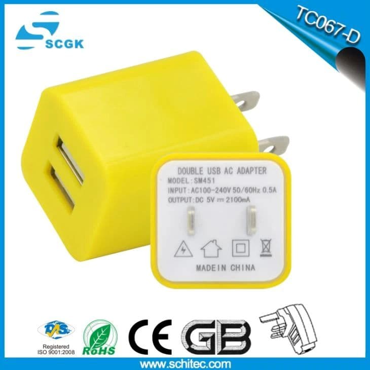 شارژر مسافرتی آداپتور شارژر دو پورت USB 1