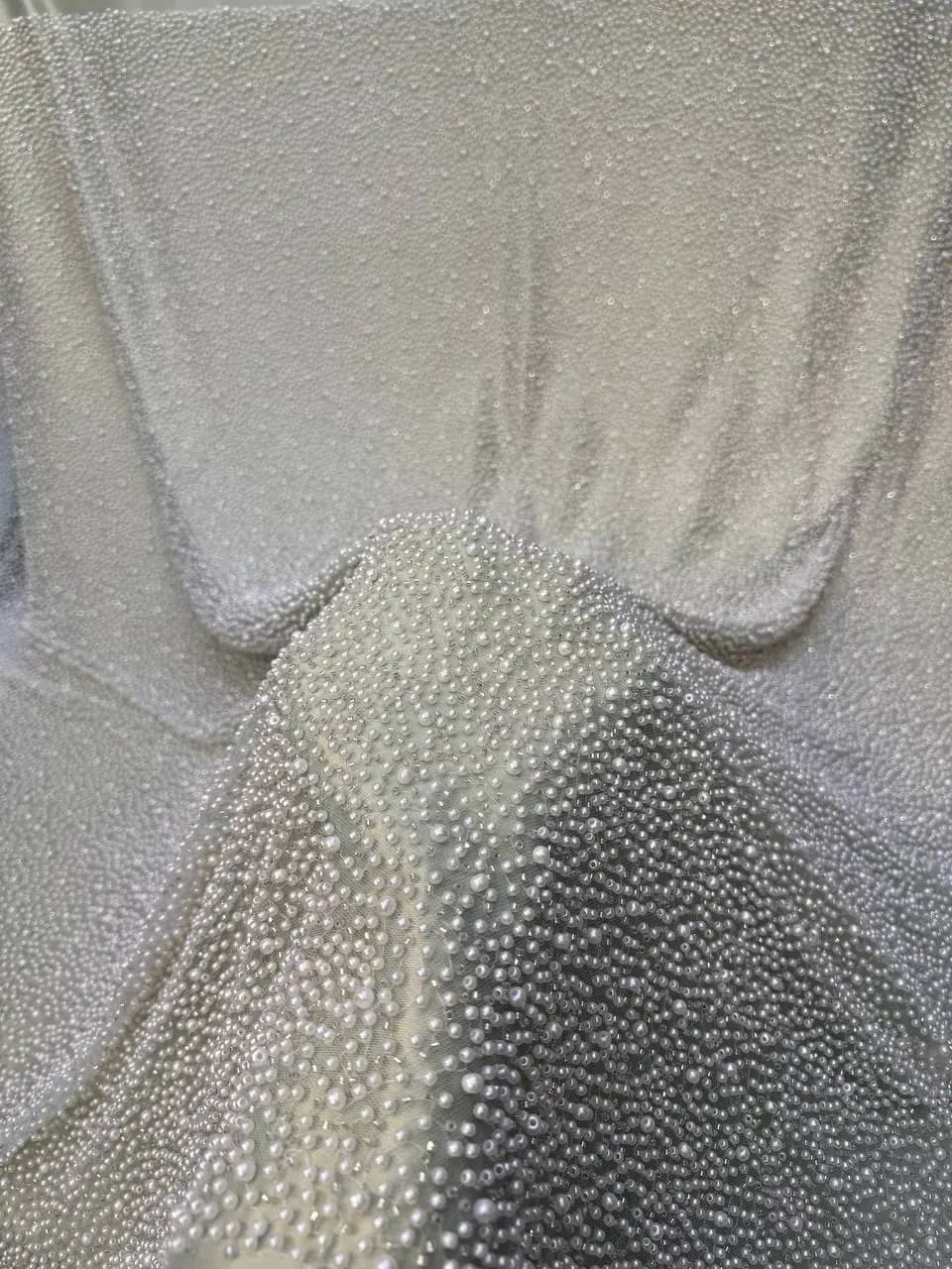 پارچه مجلسی جسمیکو (مروارید و منجوق دوزی) — تصویر ۵