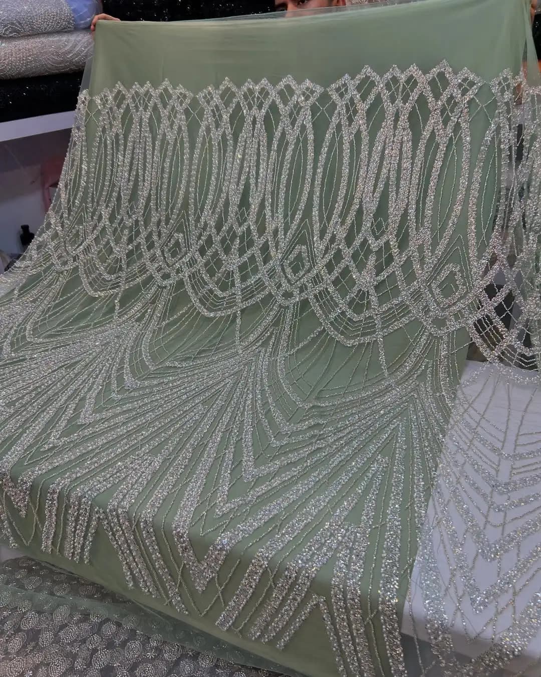 پارچه مجلسی زنجیری حاشیه دار — تصویر ۲