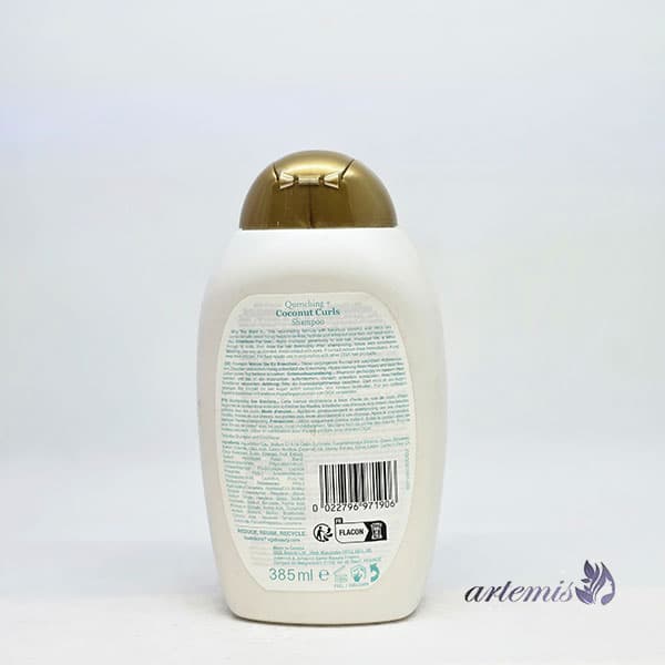 شامپو مو OGX مدل Quenching + Coconut Curls حجم 385 میلی‌لیتر — تصویر ۲